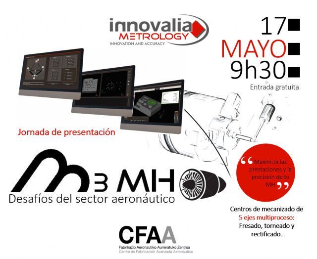 Innovalia Metrology presenta M3MH, un nuevo desafío para sector aeronáutico en máquina herramienta.